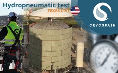 Hydropneumatic test of flat bottom tank in Texas