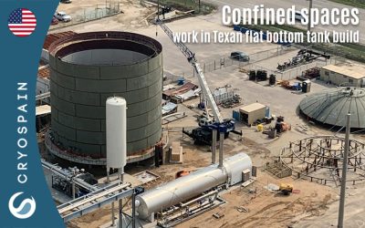 Confined spaces work in Texan flat bottom tank build