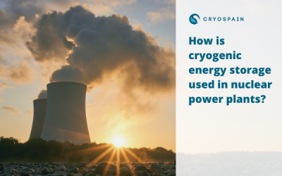 How is cryogenic energy storage used in nuclear power plants?